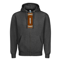 Charcoal Heather american football with leopard pen wraps Zipper Hoodie - BundleAndBundleShop