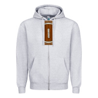 Heather Grey american football with leopard pen wraps Zipper Hoodie - BundleAndBundleShop