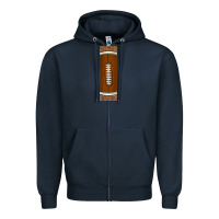 Navy american football with leopard pen wraps Zipper Hoodie - BundleAndBundleShop