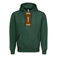 Sports Green american football with leopard pen wraps Zipper Hoodie - BundleAndBundleShop