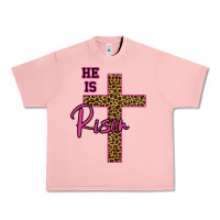 Salmon He Is Risen Leopard Urban Heavy Tee - Bettercallsaul