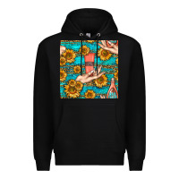 Black hand cream nail polish remover and sunflowers with leopard and glitter Premium Hoodie - BundleAndBundleShop