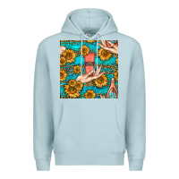 Blue Mist hand cream nail polish remover and sunflowers with leopard and glitter Premium Hoodie - BundleAndBundleShop