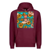 Burgundy hand cream nail polish remover and sunflowers with leopard and glitter Premium Hoodie - BundleAndBundleShop