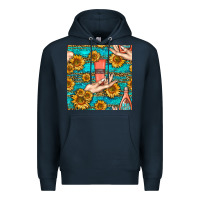 Navy hand cream nail polish remover and sunflowers with leopard and glitter Premium Hoodie - BundleAndBundleShop