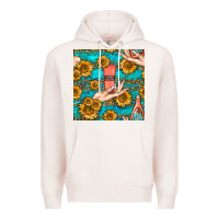 Pale Pink hand cream nail polish remover and sunflowers with leopard and glitter Premium Hoodie - BundleAndBundleShop