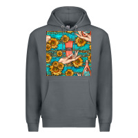 Rock hand cream nail polish remover and sunflowers with leopard and glitter Premium Hoodie - BundleAndBundleShop