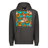 Smoke hand cream nail polish remover and sunflowers with leopard and glitter Premium Hoodie - BundleAndBundleShop