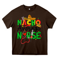 Chocolate Brown nacho average nurse Heavy Core Tee - JahusDesignShop