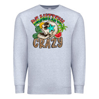 Heather Grey Beautiful Crazy Summer Premium Sweatshirt - CowhideDigitalArt