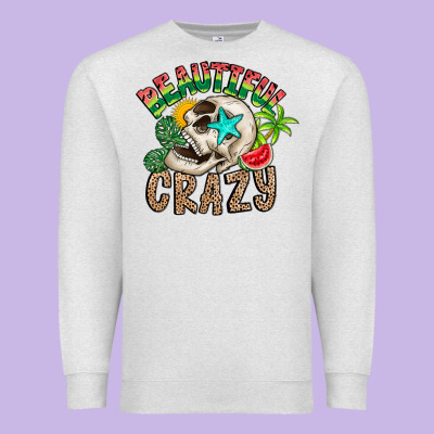 Beautiful Crazy Summer Premium Sweatshirt Designed By Cowhidedigitalart