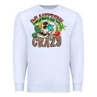 White Beautiful Crazy Summer Premium Sweatshirt - CowhideDigitalArt