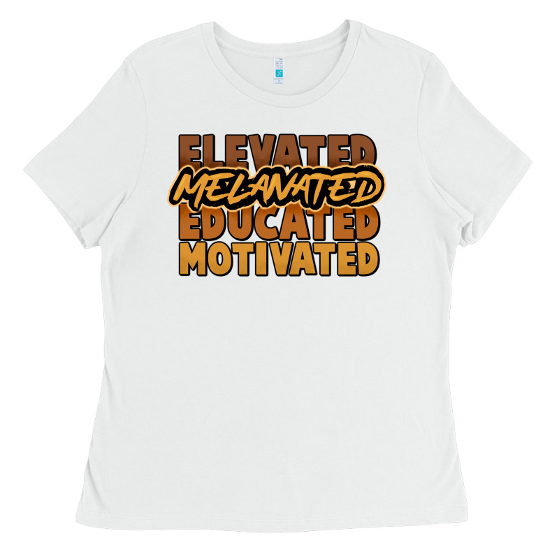Elevated Melanated Educated Motivated Ladies Tee by NancyCooperArtShop | Teevron