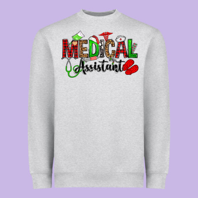 Medical Assistant Christmas Heavyweight Sweatshirt Designed By Oliviacreatesart