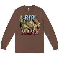 Chestnut Boy Mama western cactus Cowboy Long Sleeve Tee - HowdyJamesFarm