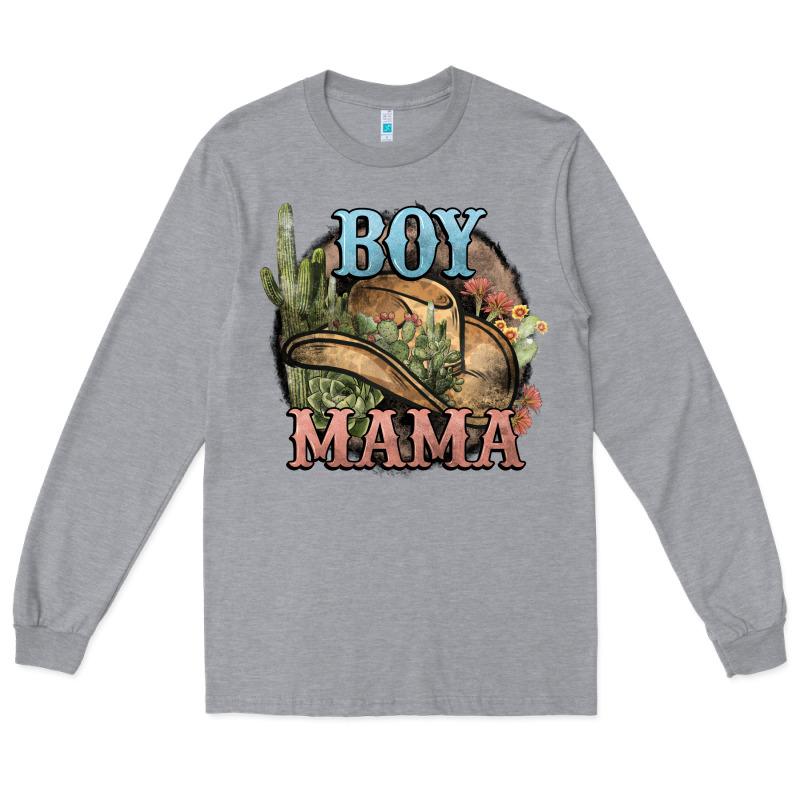 Boy Mama Western Cactus Cowboy Long Sleeve Tee by HowdyJamesFarm | Teevron