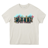 Cream faith can move mountains cross Heavy Core Tee - NancyCooperArtShop