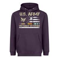 Plum Vietnam Veteran Shirt US Army Veteran Day Women Me Heavyweight Hoodie - tuanDangUi