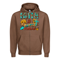 Chestnut Faith It Till You Make It Zipper Hoodie - BundleAndBundleShop