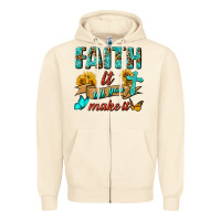Sandshell Faith It Till You Make It Zipper Hoodie - BundleAndBundleShop