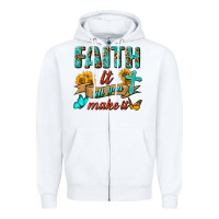 White Faith It Till You Make It Zipper Hoodie - BundleAndBundleShop