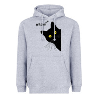 Heather Grey black cat day halloween black cat meow Heavyweight Hoodie - tuanDangUi