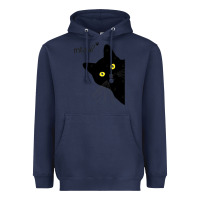 Navy black cat day halloween black cat meow Heavyweight Hoodie - tuanDangUi