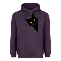 Plum black cat day halloween black cat meow Heavyweight Hoodie - tuanDangUi