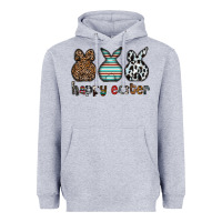 Heather Grey Happy Easter Heavyweight Hoodie - CowhideDigitalArt