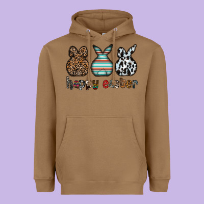Happy Easter Heavyweight Hoodie Designed By Cowhidedigitalart