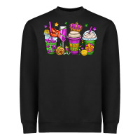 Black mardi gras coffee cups Heavyweight Sweatshirt - OliviaCreatesArt
