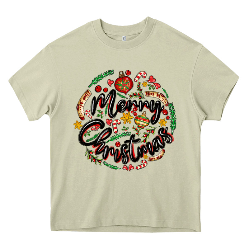 Merry Christmas Heavy Core Tee by MaliasSmallBusiness | Teevron