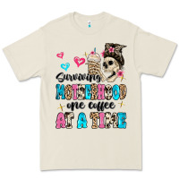 Bone surviving motherhood one coffee at a time Premium Tee - MaliasSmallBusiness