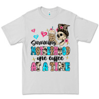 Dove Grey surviving motherhood one coffee at a time Premium Tee - MaliasSmallBusiness