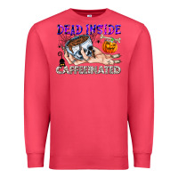 Cardinal Dead Inside Caffeinated Premium Sweatshirt - CowhideDigitalArt