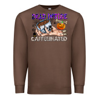 Chestnut Dead Inside Caffeinated Premium Sweatshirt - CowhideDigitalArt