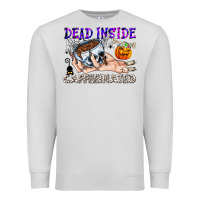 Dove Grey Dead Inside Caffeinated Premium Sweatshirt - CowhideDigitalArt