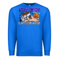 True Royal Dead Inside Caffeinated Premium Sweatshirt - CowhideDigitalArt
