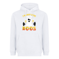 White i'm just here for the boos halloween costume gift Heavyweight Hoodie - tuanDangUi