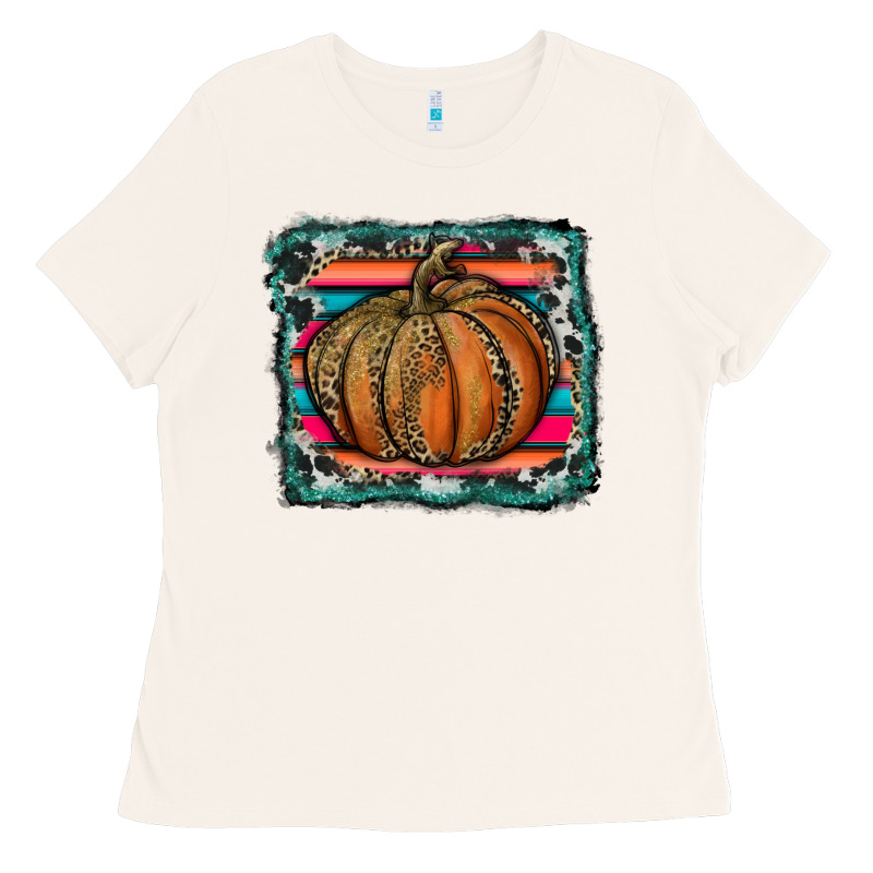 Leopard Pumpkin With Serape Background Ladies Tee by RanaPortraitStore | Teevron