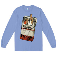 Colony Blue Cowboy killers cigarette package Long Sleeve Tee - HowdyJamesFarm