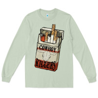 Matcha Cowboy killers cigarette package Long Sleeve Tee - HowdyJamesFarm