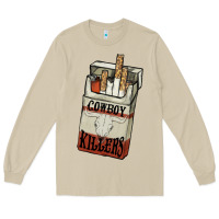 Mushroom Cowboy killers cigarette package Long Sleeve Tee - HowdyJamesFarm