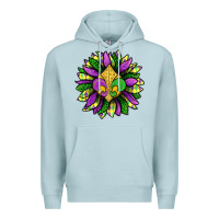 Blue Mist Mardi Gras Sunflower Premium Hoodie - BundleAndBundleShop