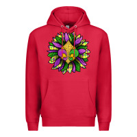 Cardinal Mardi Gras Sunflower Premium Hoodie - BundleAndBundleShop