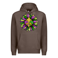 Coffee Mardi Gras Sunflower Premium Hoodie - BundleAndBundleShop