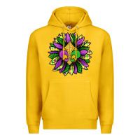 Lemon Mardi Gras Sunflower Premium Hoodie - BundleAndBundleShop