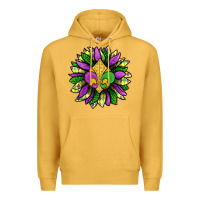 Mustard Mardi Gras Sunflower Premium Hoodie - BundleAndBundleShop