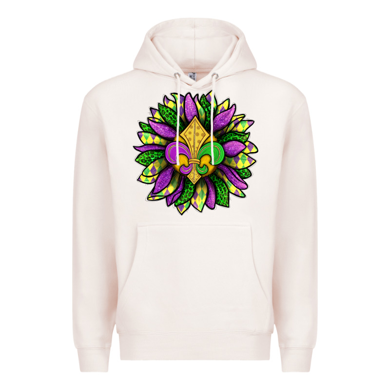 Mardi Gras Sunflower Premium Hoodie by BundleAndBundleShop | Teevron