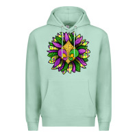Seafoam Mardi Gras Sunflower Premium Hoodie - BundleAndBundleShop